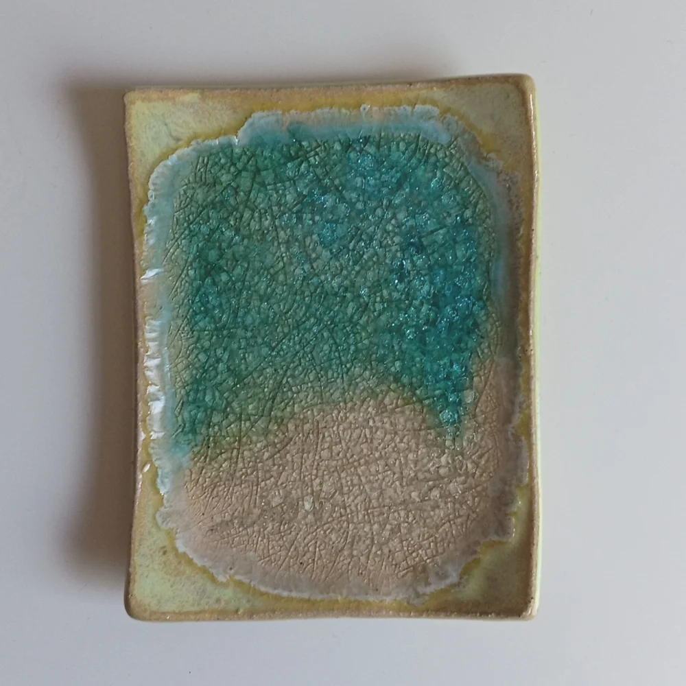 Pottery soap trinket spoon dish